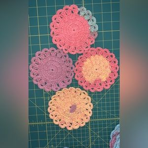Crochet coasters